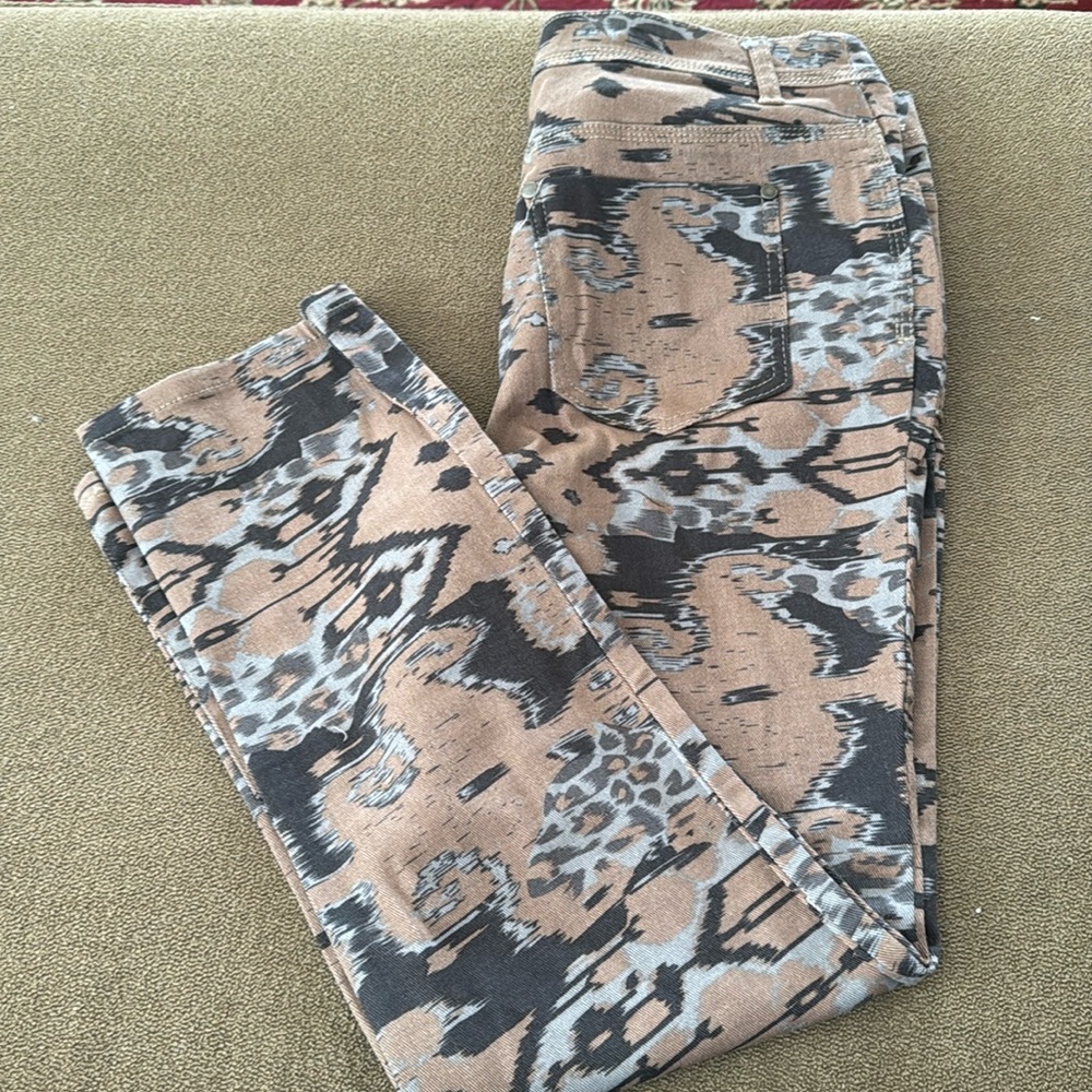 Su & Lola Brown/Black Stretch Jeans Pants Size 8 (TD)